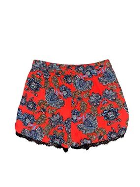 E’Clair Floral Dress Shorts With Lace Hem Size Large NWOT